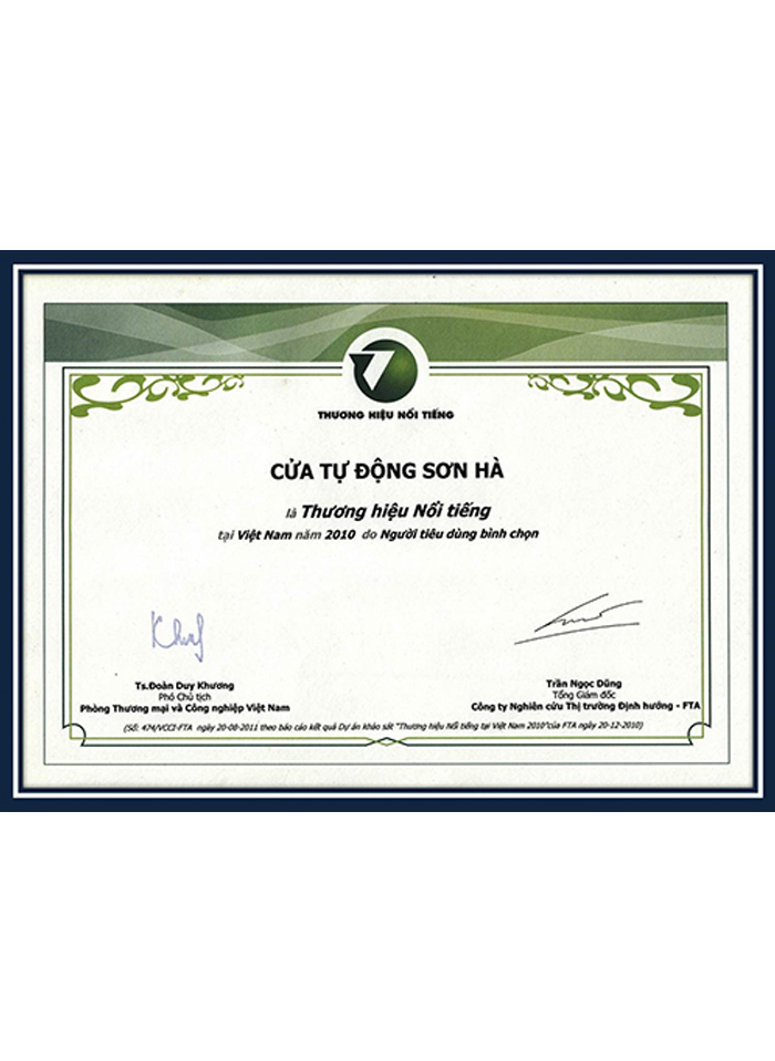 TOP 500 Thương Hiệu Nổi Tiếng Việt Nam 2010